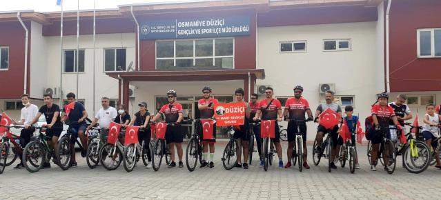 Osmaniye'de pedallar şehitler için çevrildi